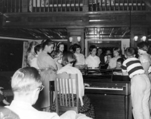 Shari Fleming playing piano at the Junior Conservatory Camp