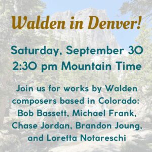 Graphic promoting Walden concert in Denver on September 30